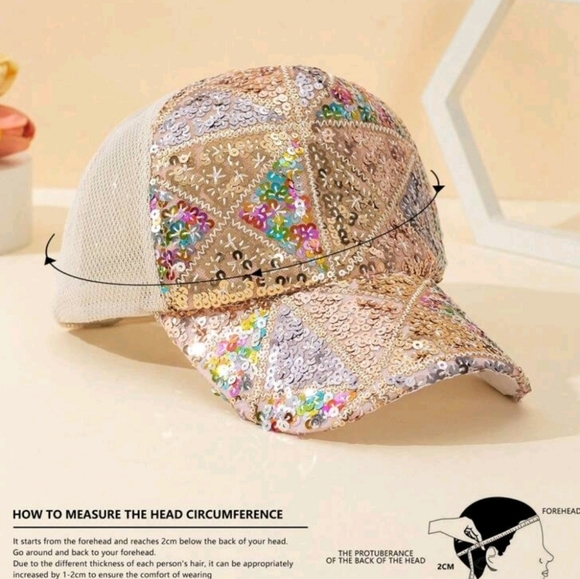 ✨️🤍   TAN BROWN  Glitter mesh trucker baseball cap ✨️🤎 - Picture 6 of 6